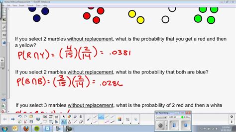 Probability Without Replacement .